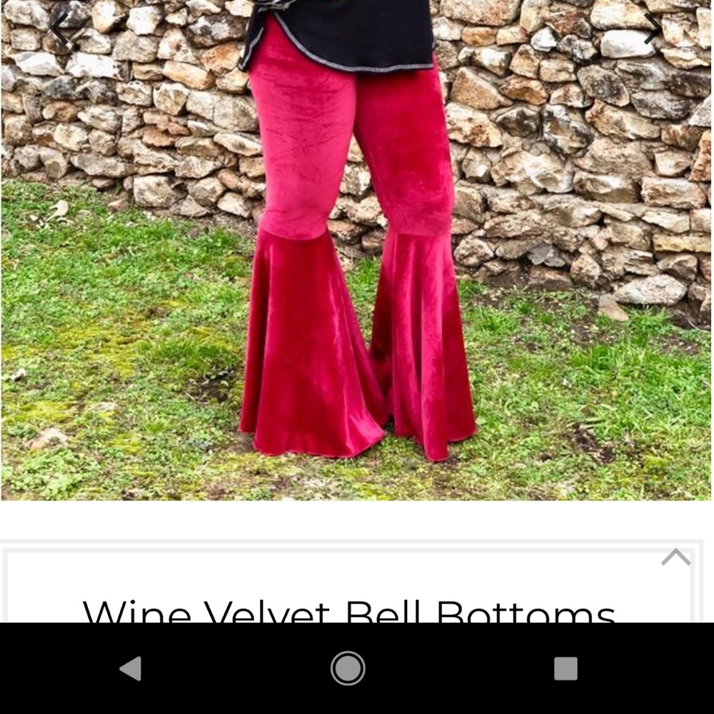 RedWine Velvet Bell-bottoms